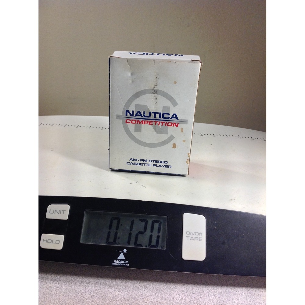 Nautica‎ Competition AM/FM Stereo Cassette Player Black Vintage New in Box